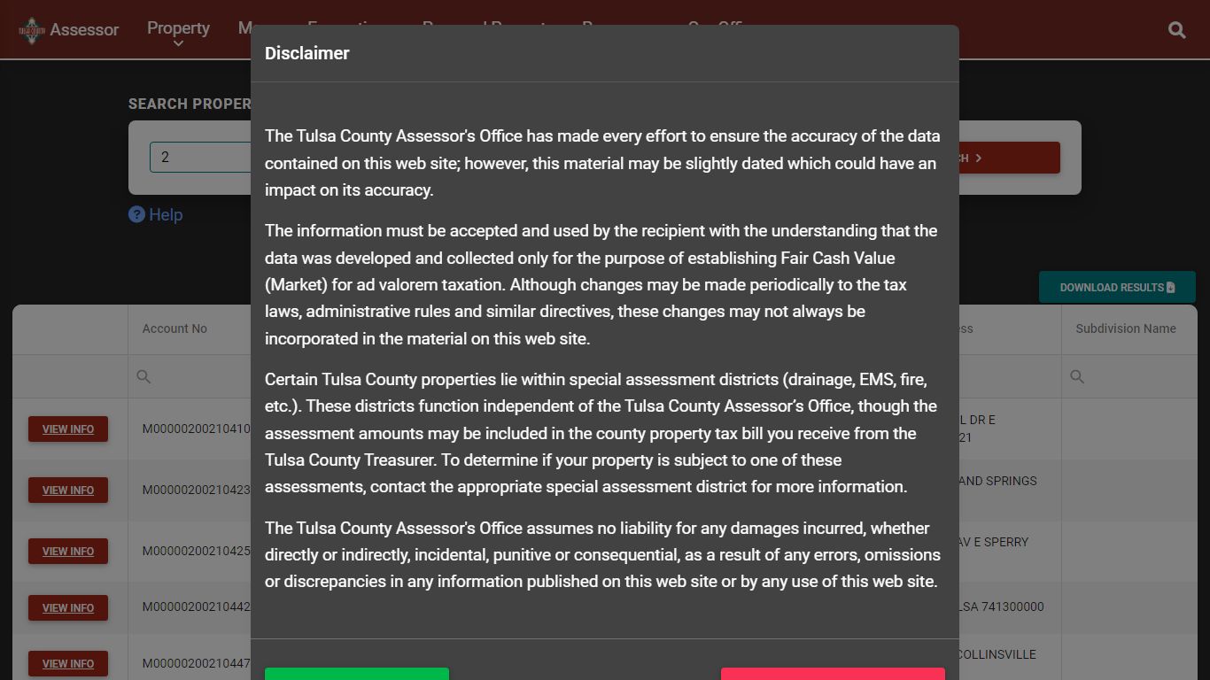 Tulsa County Assessor - Property Search